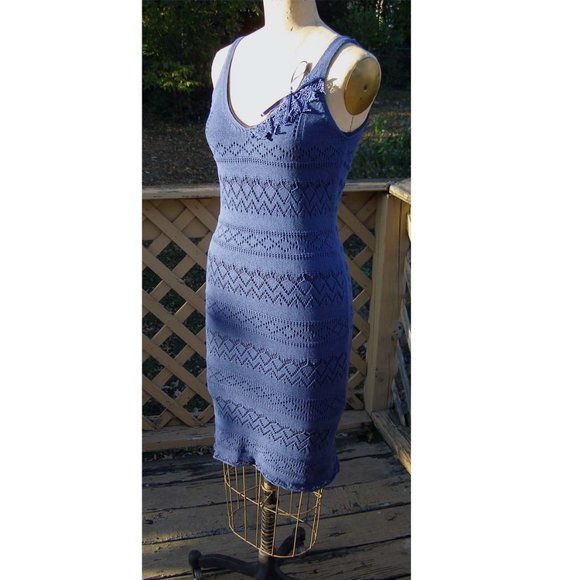 NEW 2 layer Blue dress by Rebecca size M 6-8 - Picture 2 of 10